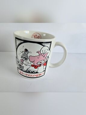 The Joy of Pigging Out Ceramic Mug Cup VINTAGE Vtg